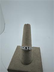 Lady's Diamond Engagement Ring 11 Diamonds 1.25 Carat T.W. 14K White Gold 3.89g
